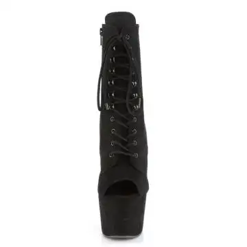 Černé kotníčkové kozačky na podpatku ADO1021FS/BFS/M | ADORE-1021FS Pleaser - zepředu