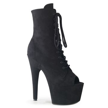 ADORE-1021FS | Černé kotníčkové kozačky na podpatku ADO1021FS/BFS/M Pleaser