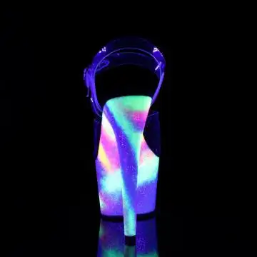 Barevně svítící sandály Pleaser ADO708GXY/C/NGXY | ADORE-708GXY Pleaser - zezadu