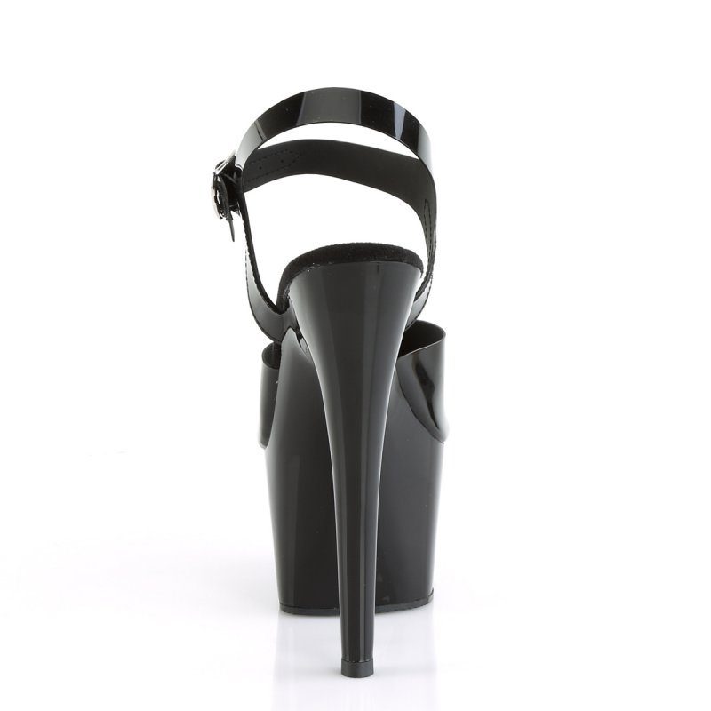 Taneční černé sexy boty ADO708N/BTPU/M | ADORE-708N Pleaser - zezadu