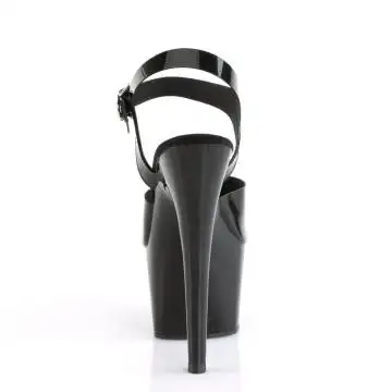 Taneční černé sexy boty ADO708N/BTPU/M | ADORE-708N Pleaser - zezadu