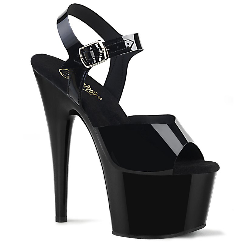 Taneční černé sexy boty ADO708N/BTPU/M | ADORE-708N Pleaser