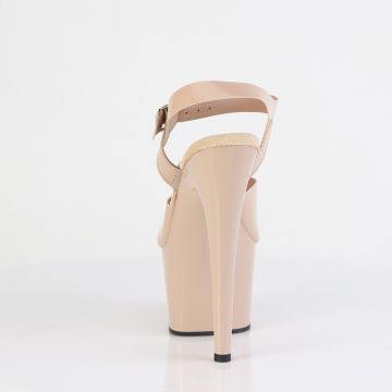 Taneční krémové sexy boty ADO708N/CRTPU/M | ADORE-708N Pleaser - zezadu Taneční krémové sexy boty ADO708N/CRTPU/M | ADORE-708N Pleaser - zezadu