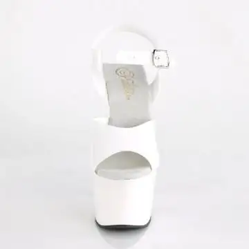 Taneční bílé sexy boty ADO708N/WTPU/M | ADORE-708N Pleaser - zepředu