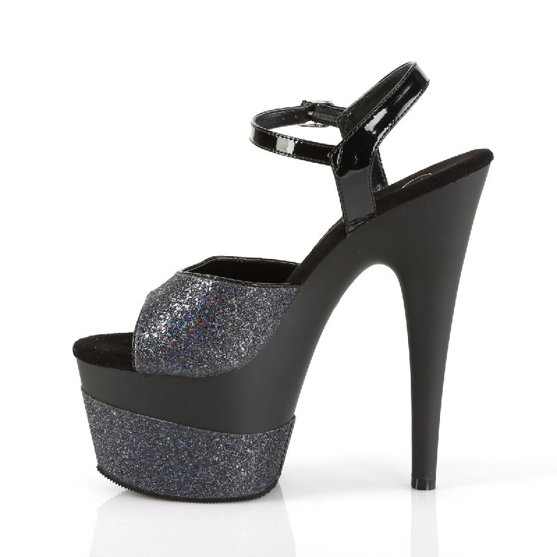 Černé sexy boty s třpytkami ADO709-2G/BG/M | ADORE-709-2G Pleaser - z vnitřku