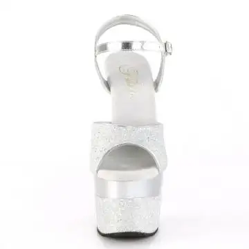 Stříbrné sexy boty ADO709-2G/SG/M | ADORE-709-2G Pleaser - zepředu