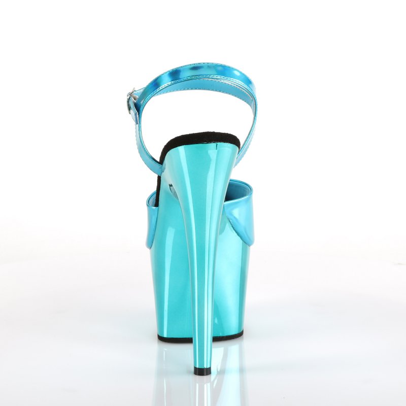 Tyrkysové striptýz boty s hologramem ADO709HGCH/TEHG/TECH | ADORE-709HGCH Pleaser - zezadu