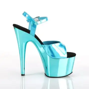 Tyrkysové striptýz boty s hologramem ADO709HGCH/TEHG/TECH | ADORE-709HGCH Pleaser - z vnějšku