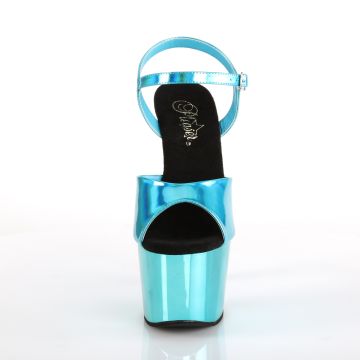 Tyrkysové striptýz boty s hologramem ADO709HGCH/TEHG/TECH | ADORE-709HGCH Pleaser - zepředu Tyrkysové striptýz boty s hologramem ADO709HGCH/TEHG/TECH | ADORE-709HGCH Pleaser - zepředu