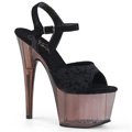 ADORE-709MCT ADO709MCT/PNVEL/DT Černo šedivé sexy boty na vysokém podpatku