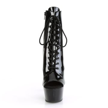 Černé go-go dance kozačky na podpatku ASP1021/B/M | ASPIRE-1021 Pleaser - zepředu Černé go-go dance kozačky na podpatku ASP1021/B/M | ASPIRE-1021 Pleaser - zepředu