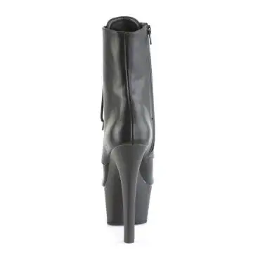 Černé matné go-go dance kozačky na podpatku ASP1021/BPU/M | ASPIRE-1021 Pleaser - zezadu