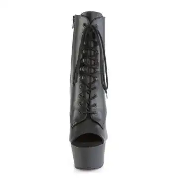 Černé matné go-go dance kozačky na podpatku ASP1021/BPU/M | ASPIRE-1021 Pleaser - zepředu