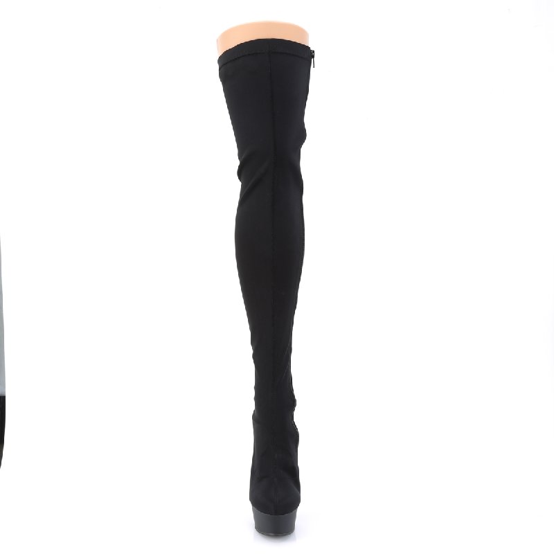 Sexy kozačky s natahovací nohavicí DEL3003/BLYR/M | DELIGHT-3003 Pleaser - zepředu
