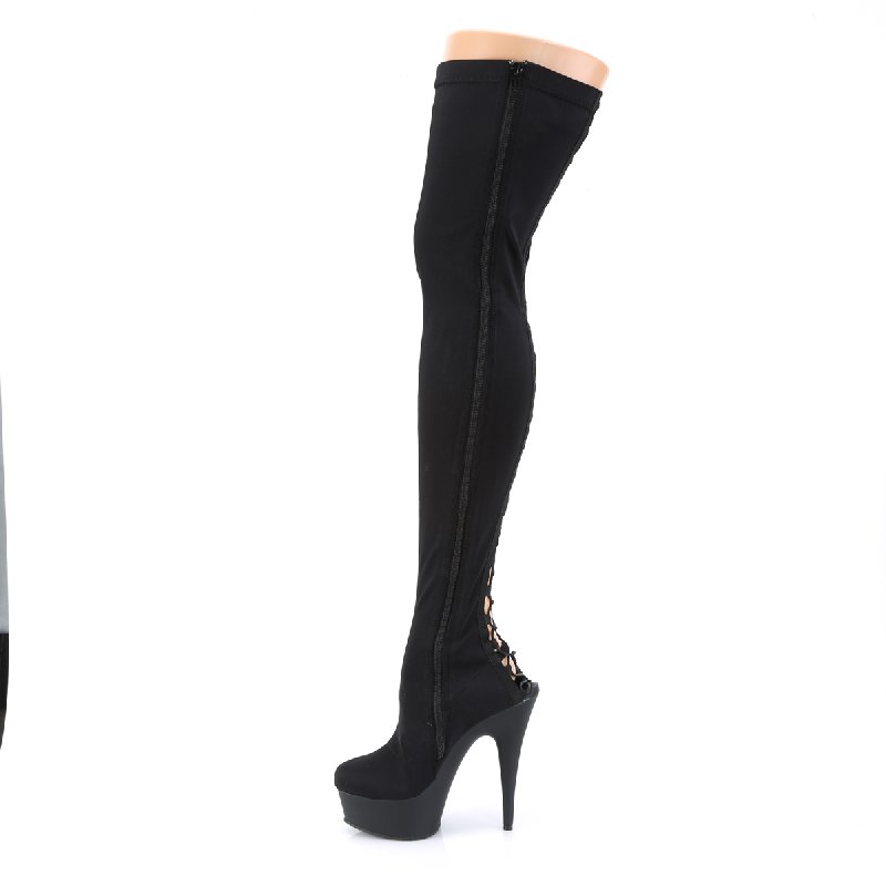 Sexy kozačky s natahovací nohavicí DEL3003/BLYR/M | DELIGHT-3003 Pleaser - z vnitřku