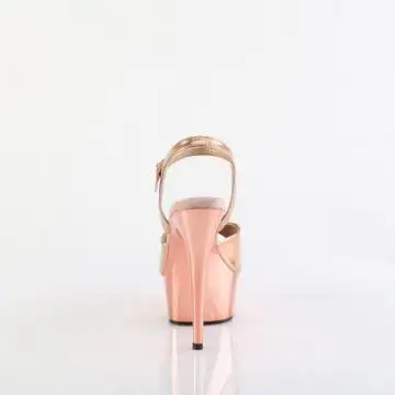 Růžové taneční sexy boty DEL609/ROGLDPU/M | DELIGHT-609 Pleaser - zezadu