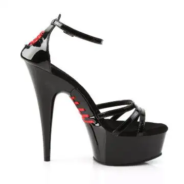 Černé sexy boty DEL662/B/M Pleaser | DELIGHT-662 Pleaser - z vnějšku