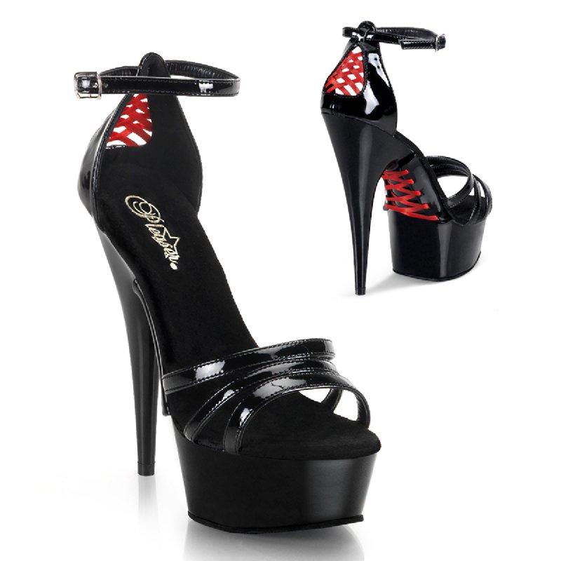 Černé sexy boty DEL662/B/M Pleaser | DELIGHT-662 Pleaser