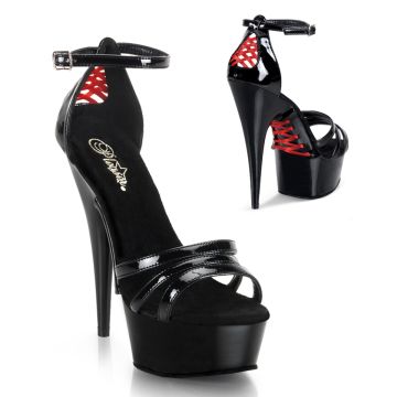 DELIGHT-662 | Černé sexy boty DEL662/B/M Pleaser