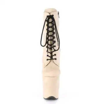Béžové taneční kozačky FLAM1020FS/BEFS/M | FLAMINGO-1020FS Pleaser - zepředu