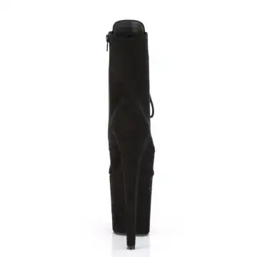 Černé taneční kozačky FLAM1020FS/BFS/M | FLAMINGO-1020FS Pleaser - zezadu