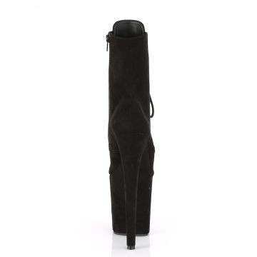 Černé taneční kozačky FLAM1020FS/BFS/M | FLAMINGO-1020FS Pleaser - zezadu Černé taneční kozačky FLAM1020FS/BFS/M | FLAMINGO-1020FS Pleaser - zezadu