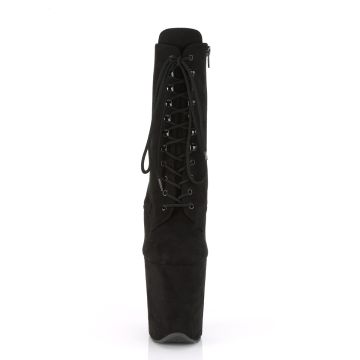 Černé taneční kozačky FLAM1020FS/BFS/M | FLAMINGO-1020FS Pleaser - zepředu Černé taneční kozačky FLAM1020FS/BFS/M | FLAMINGO-1020FS Pleaser - zepředu