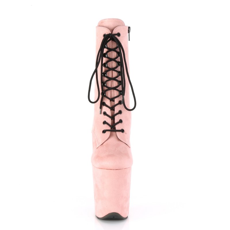 Růžové taneční kozačky FLAM1020FS/BPFS/M | FLAMINGO-1020FS Pleaser - zepředu