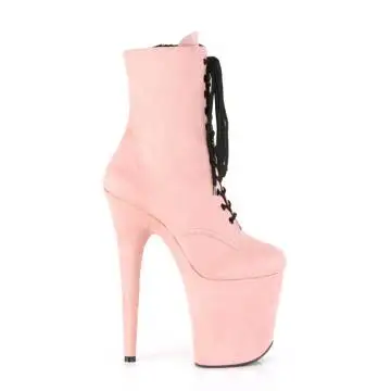 Růžové taneční kozačky FLAM1020FS/BPFS/M | FLAMINGO-1020FS Pleaser - z vnějšku