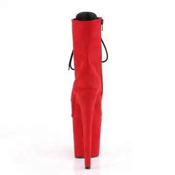 Červené taneční kozačky FLAM1020FS/RFS/M | FLAMINGO-1020FS Pleaser - zezadu