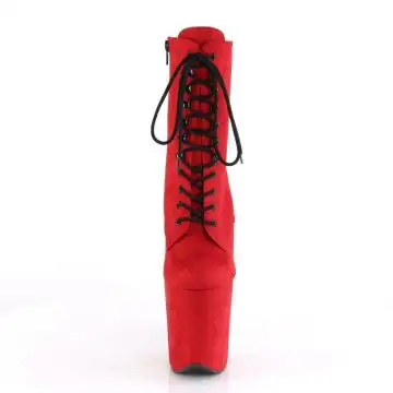 Červené taneční kozačky FLAM1020FS/RFS/M | FLAMINGO-1020FS Pleaser - zepředu