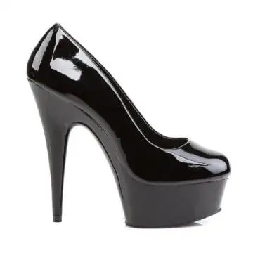 Černé sexy lodičky na platformě DEL685/B/M Pleaser | DELIGHT-685 Pleaser - z vnějšku