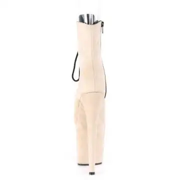 Béžové kozačky na striptýz FLAM1021FS/BEFS/M | FLAMINGO-1021FS Pleaser - zezadu