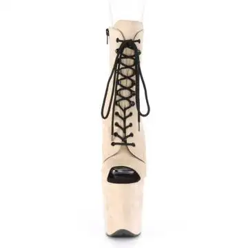 Béžové kozačky na striptýz FLAM1021FS/BEFS/M | FLAMINGO-1021FS Pleaser - zepředu
