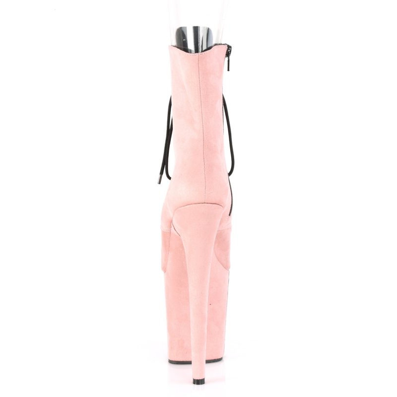 Růžové kozačky na striptýz FLAM1021FS/BPFS/M | FLAMINGO-1021FS Pleaser - zezadu