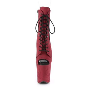 Rudé kozačky na striptýz FLAM1021FS/BYFS/M | FLAMINGO-1021FS Pleaser - zepředu Rudé kozačky na striptýz FLAM1021FS/BYFS/M | FLAMINGO-1021FS Pleaser - zepředu