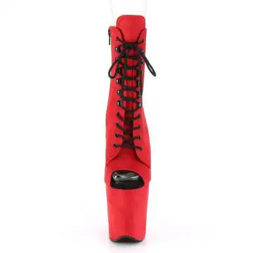 Červené kozačky na striptýz FLAM1021FS/RFS/M | FLAMINGO-1021FS Pleaser - zepředu