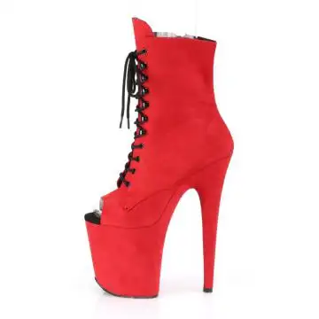 Červené kozačky na striptýz FLAM1021FS/RFS/M | FLAMINGO-1021FS Pleaser - z vnitřku