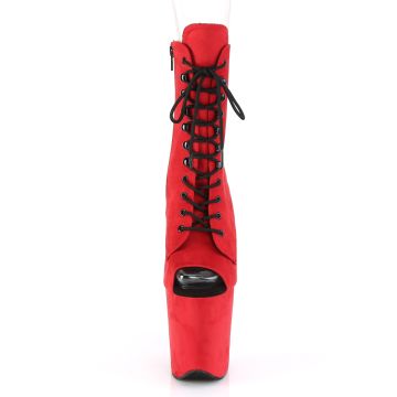 Červené kozačky na striptýz FLAM1021FS/RFS/M | FLAMINGO-1021FS Pleaser - zepředu Červené kozačky na striptýz FLAM1021FS/RFS/M | FLAMINGO-1021FS Pleaser - zepředu