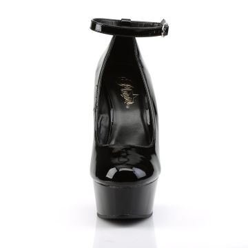 DELIGHT-686/B/M černé sexy lodičky na platformě a podpatku Pleaser - zepředu