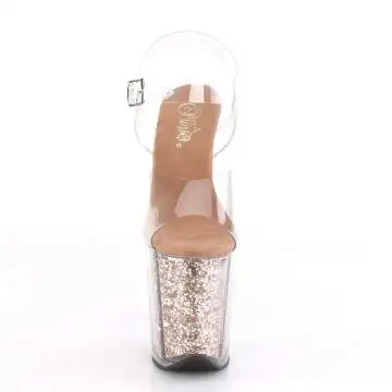 Sexy zlato růžové sandály FLAM808G/C/ROGLDG | FLAMINGO-808G Pleaser - zepředu