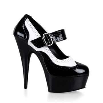DELIGHT-688/BW/B sexy boty na podpatku Pleaser