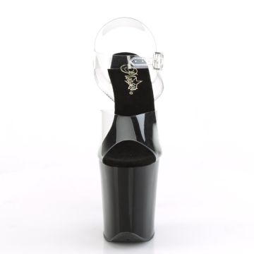 FLAMINGO-808LS FLAM808LS/C/B Sandály na extrémním podpatku a platformě Pleaser - zepředu