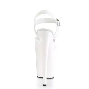 Bílé pole dance boty FLAM808N/WTPU/M | FLAMINGO-808N Pleaser - zezadu