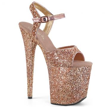 FLAMINGO-810LG | Zlaté boty na extra podpatku FLAM810LG/ROGLDG/M Pleaser