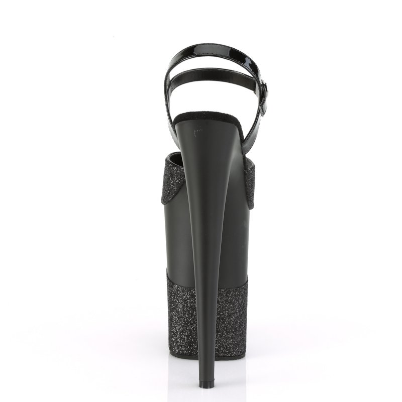Černé boty s extrémním podpatkem INF909-2G/BG/M | INFINITY-909-2G Pleaser - zezadu