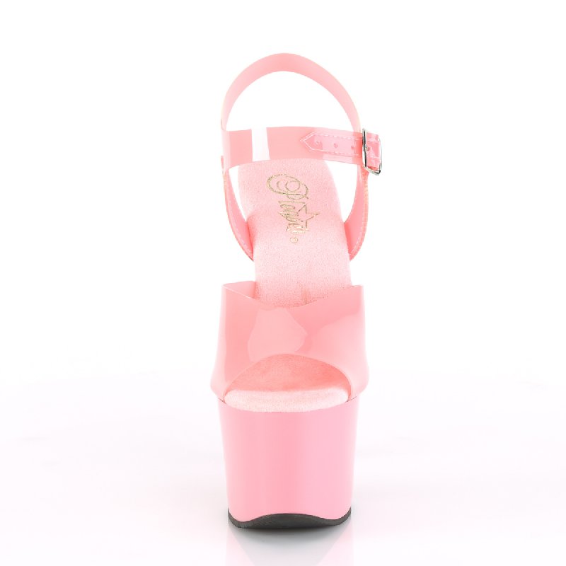SKY308N/BPTPU/M Růžové sexy boty | SKY-308N Pleaser - zepředu