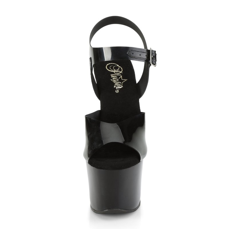 SKY308N/BTPU/M Černé sexy boty | SKY-308N Pleaser - zepředu