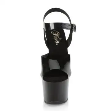 SKY308N/BTPU/M Černé sexy boty | SKY-308N Pleaser - zepředu