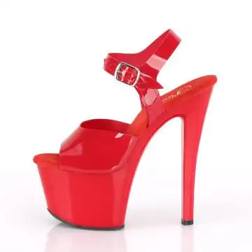 SKY308N/RTPU/M Červené sexy boty | SKY-308N Pleaser - z vnitřku
